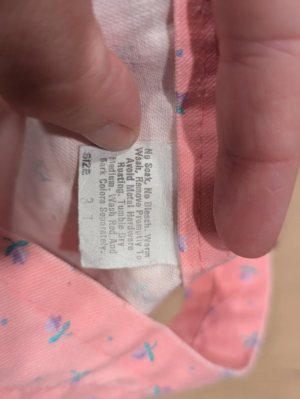 OshKosh B'gosh Pink Printed Kids Overalls Vintage Made In USA